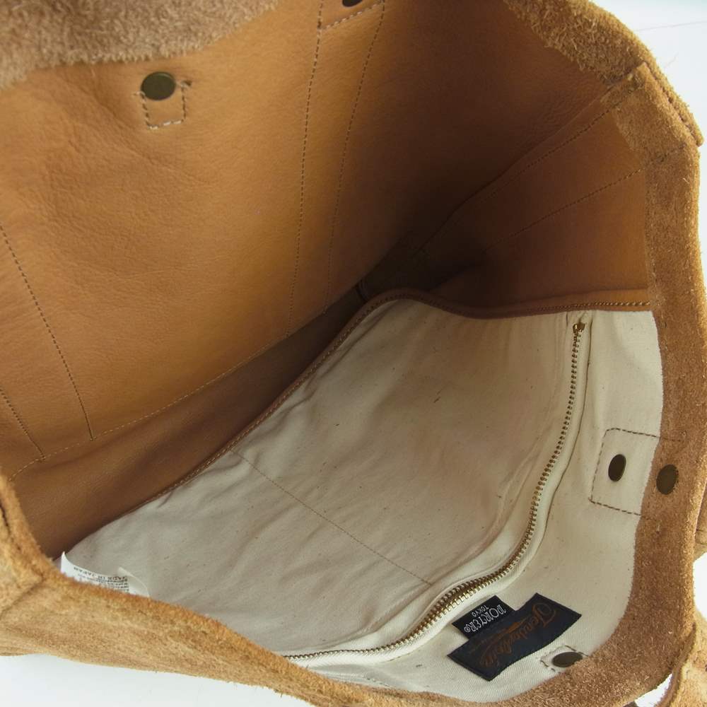 TENDERLOIN テンダーロイン PORTER ポーター T-TOTE Suede LEATHER COW LE スエード レザー トート バック ブラウン系【中古】