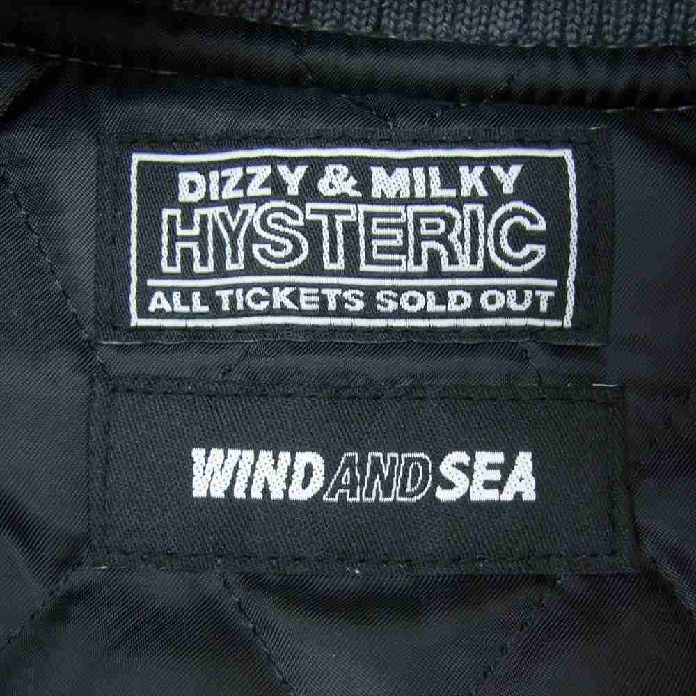 HYSTERIC GLAMOUR ヒステリックグラマー × WIND AND SEA ウィンダンシー 21AW WDS-HYS-3-01 Stadium Jumper スタジアム ジャンパー スタジャン グレー系 S【新古品】【未使用】【中古】