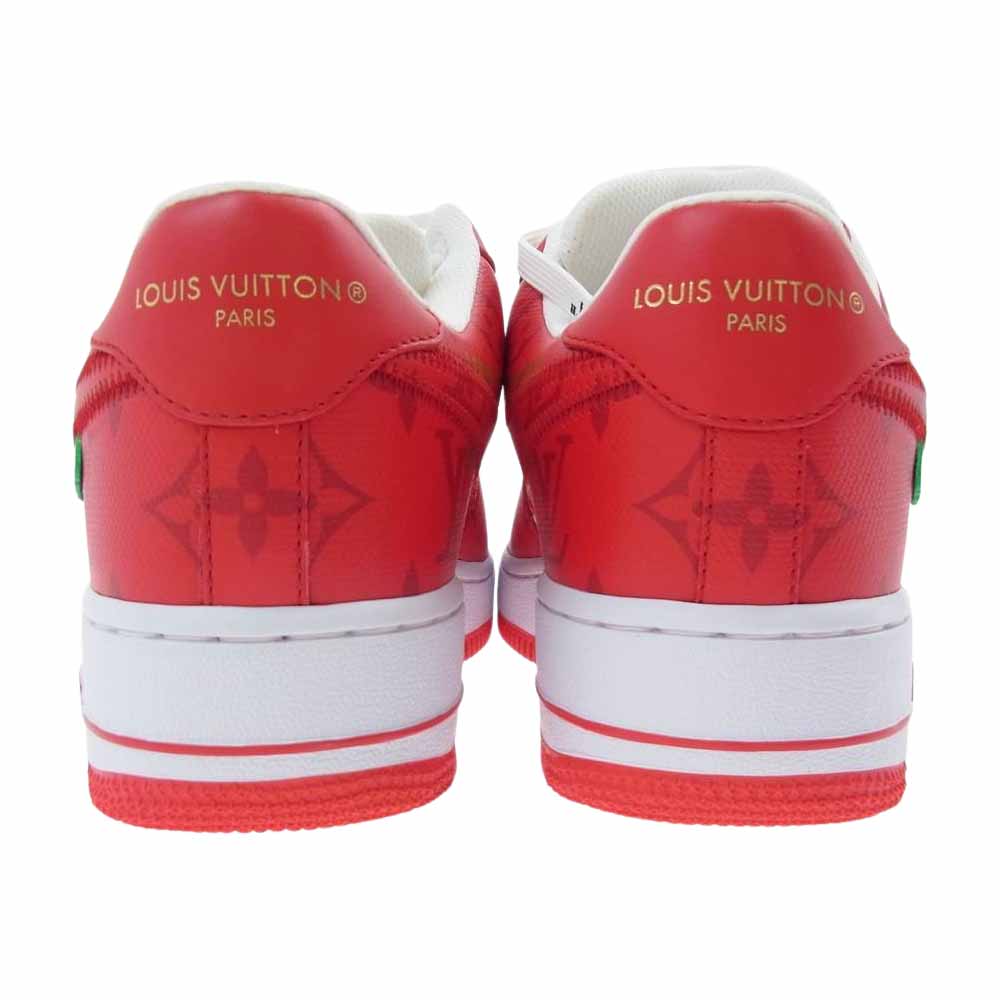 LOUIS VUITTON ルイ・ヴィトン NIKE AIR FORCE 1 LOW ナイキ エアフォース モノグラム レザー ローカット スニーカー ホワイト×レッド US6.5/24.5cm【新古品】【未使用】【中古】