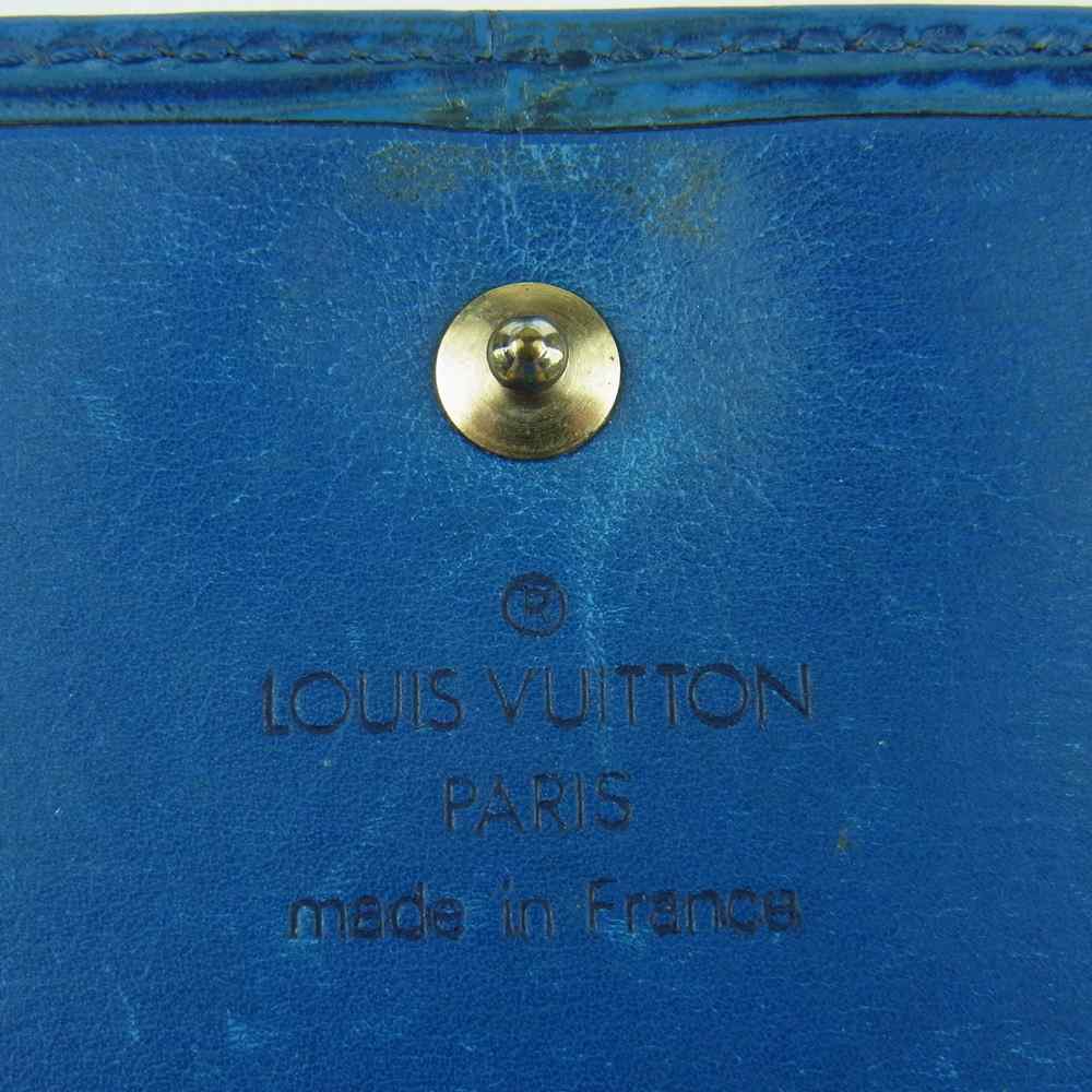 LOUIS VUITTON ルイ・ヴィトン M63485 ポルトモネ ビエ カルト クレディ エピ Wホック 財布 トレドブルー【中古】