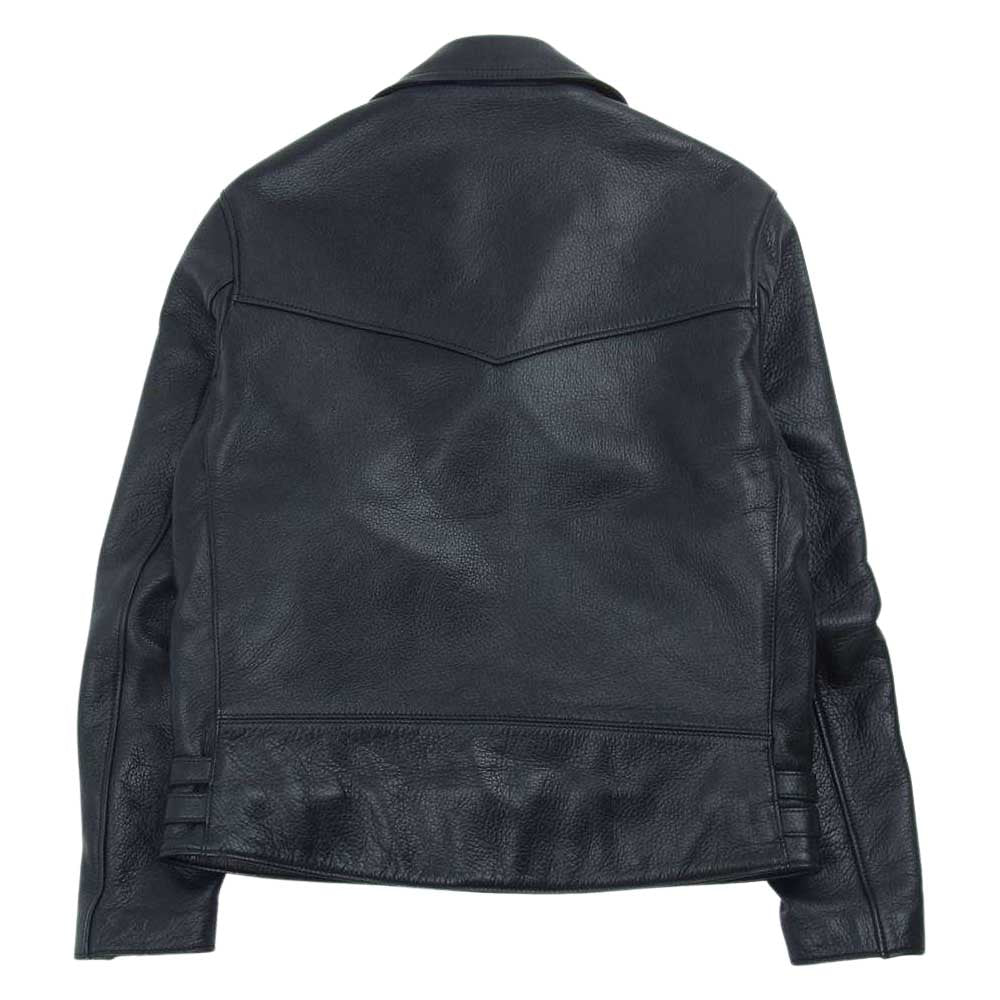 ADDICT CLOTHES アディクトクローズ AD-02 DOUBLE RIDERS JACKET 鹿革 ディアスキン ダブル ライダース ジャケット ブラック系 40【中古】