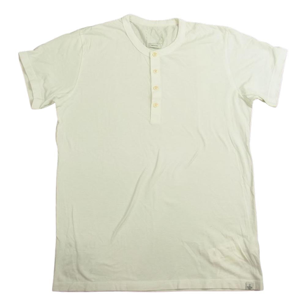 VISVIM ビズビム 16SS 0116105010005 D.SCOOP HENLEY S/S ヘンリー 半袖 Tシャツ ホワイト系 2【美品】【中古】