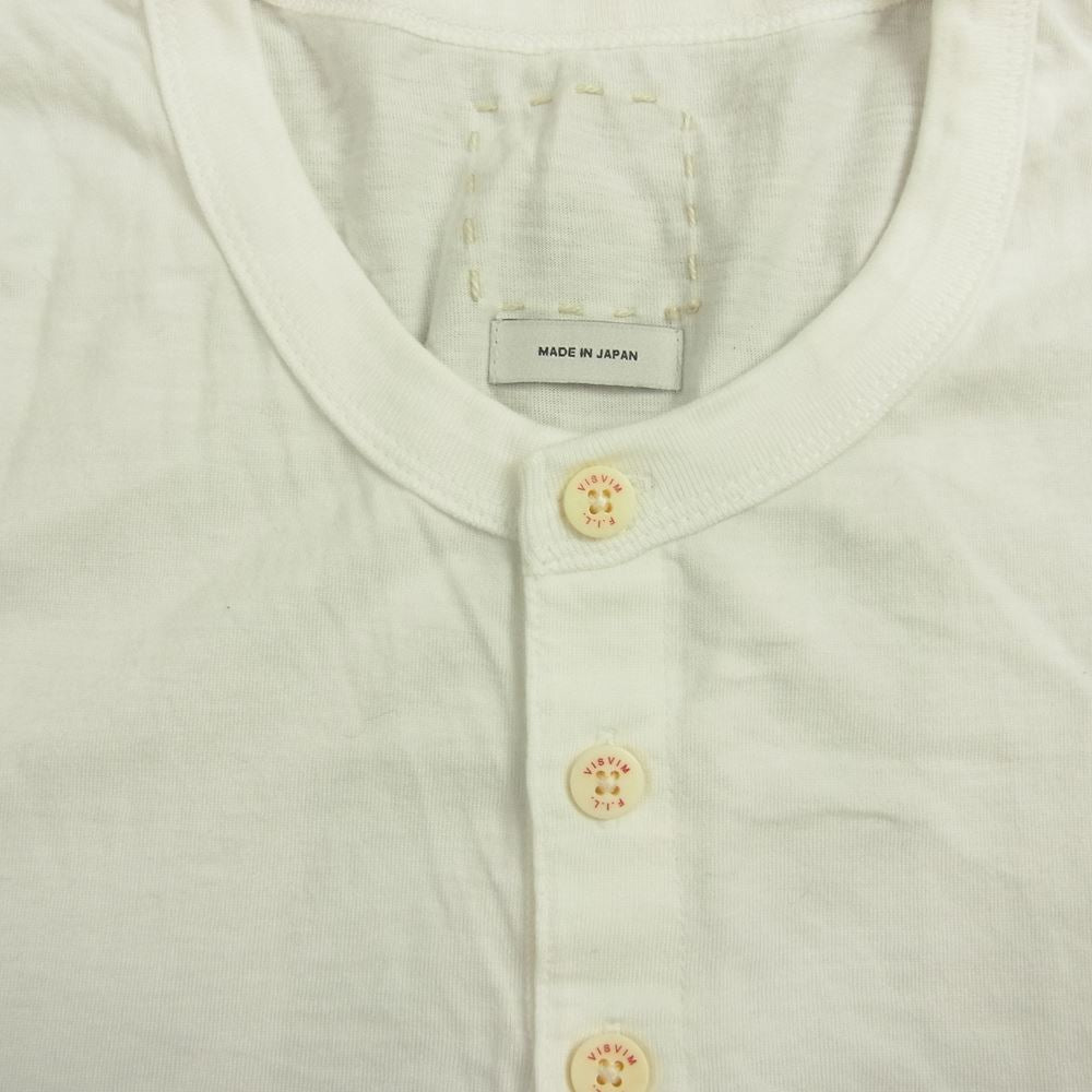 VISVIM ビズビム 16SS 0116105010005 D.SCOOP HENLEY S/S ヘンリー 半袖 Tシャツ ホワイト系 2【美品】【中古】