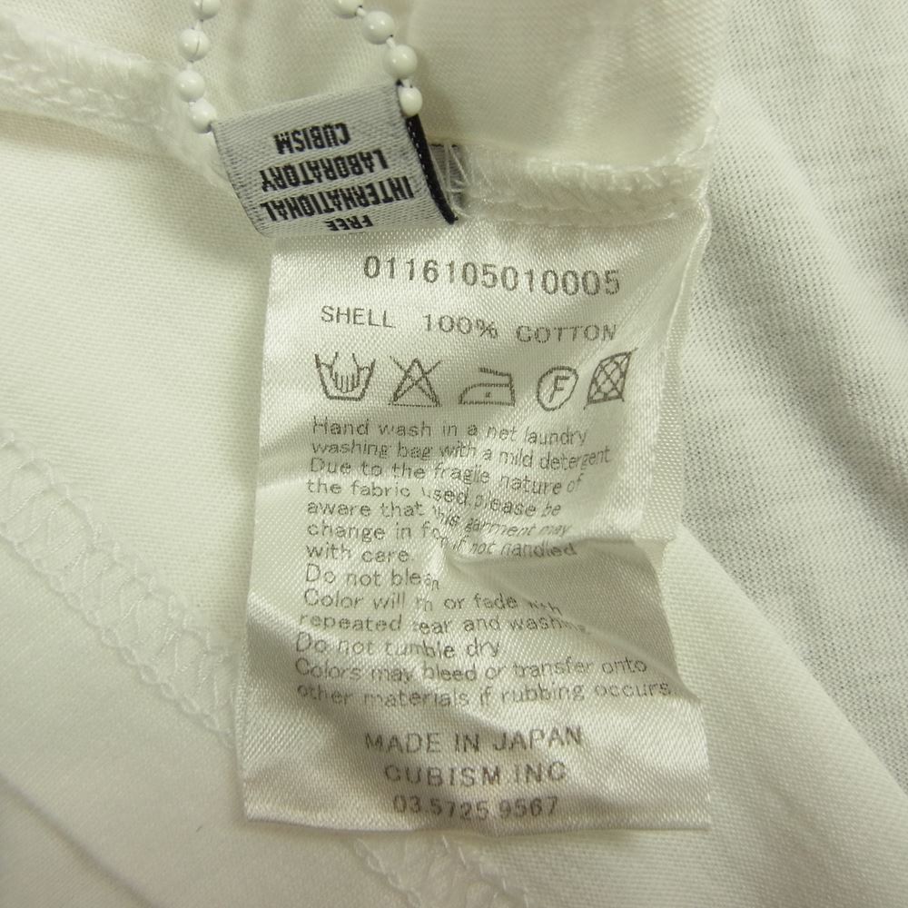 VISVIM ビズビム 16SS 0116105010005 D.SCOOP HENLEY S/S ヘンリー 半袖 Tシャツ ホワイト系 2【美品】【中古】