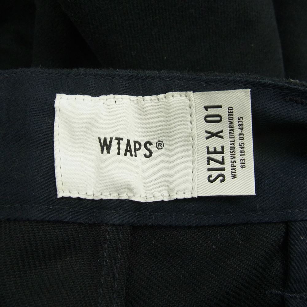 WTAPS ダブルタップス 20AW 202WVDT-PTM03 TUCK TROUSERS COTTON FLANNEL タック トラウザーズ コットン フランネル パンツ ネイビー系 S【中古】