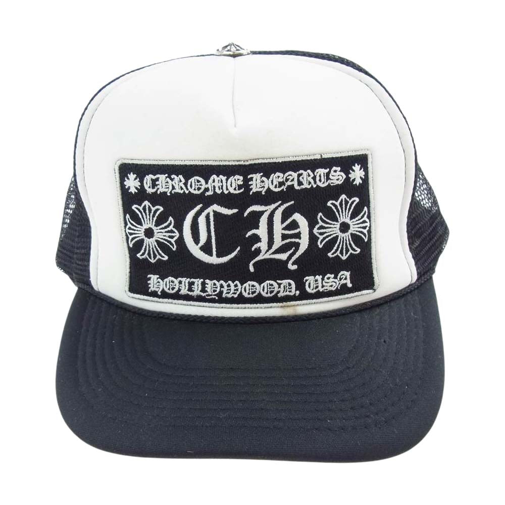 CHROME HEARTS クロムハーツ（原本無） TURCKER CAP メッシュ トラッカーキャップ ブラック系 ホワイト系【中古】