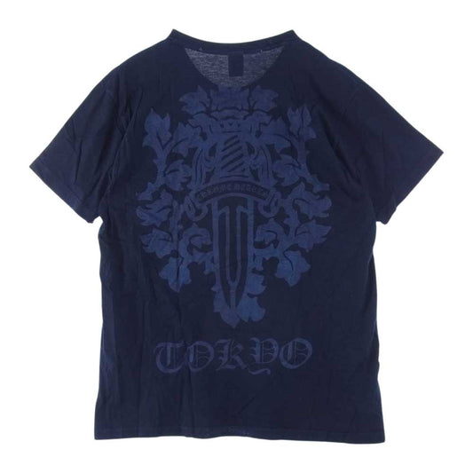 CHROME HEARTS クロムハーツ（原本無） 国内正規品 CH T-SHRT/1 藍染 バックダガープリント 半袖 Tシャツ ダークネイビー系 L【中古】