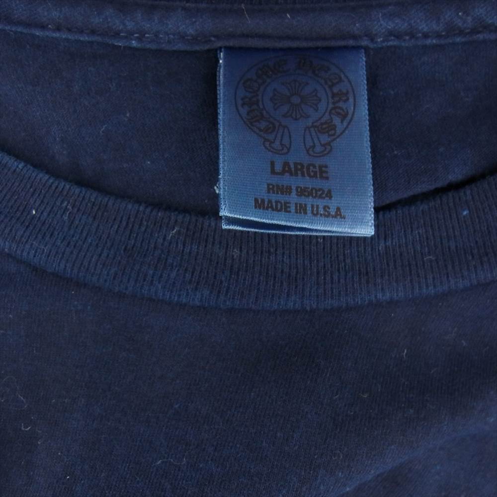 CHROME HEARTS クロムハーツ（原本無） 国内正規品 CH T-SHRT/1 藍染 バックダガープリント 半袖 Tシャツ ダークネイビー系 L【中古】
