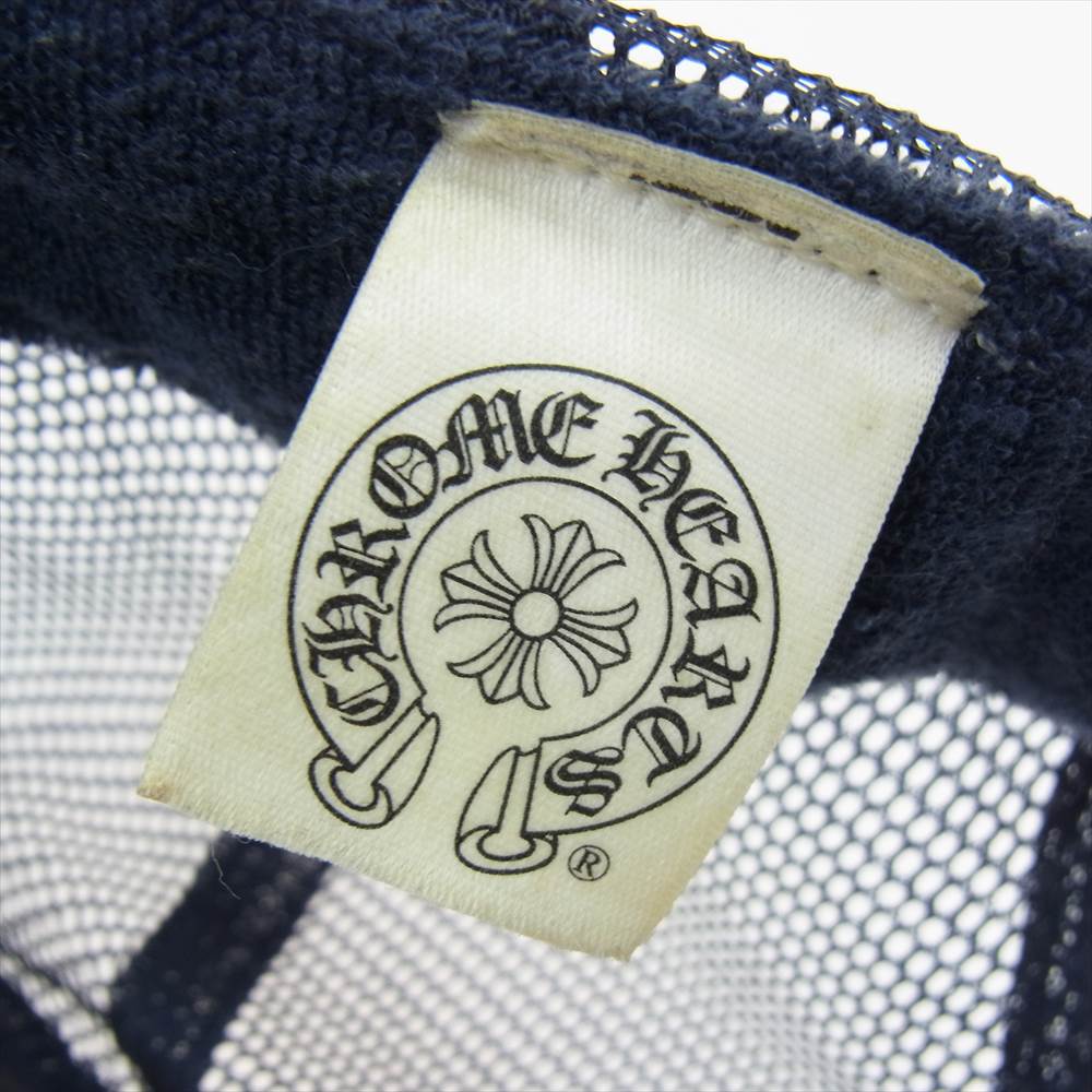 CHROME HEARTS クロムハーツ（原本無） TRUCKER CAP クロスパッチ メッシュ トラッカーキャップ ネイビー系【中古】