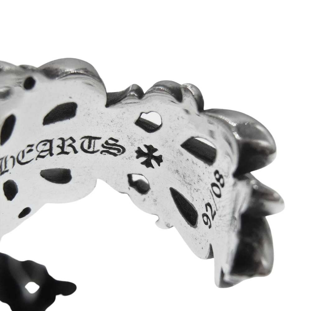 CHROME HEARTS クロムハーツ（原本無） DBL FLRL CRS RING ダブルフローラル クロス リング シルバー系【中古】