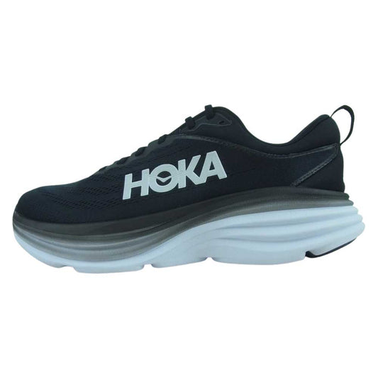 HOKA ONE ONE ホカ オネオネ 1127953 BWHT BONDI 8 WIDE ボンダイ ワイド シューズ スニーカー ブラック系 28cm【極上美品】【中古】