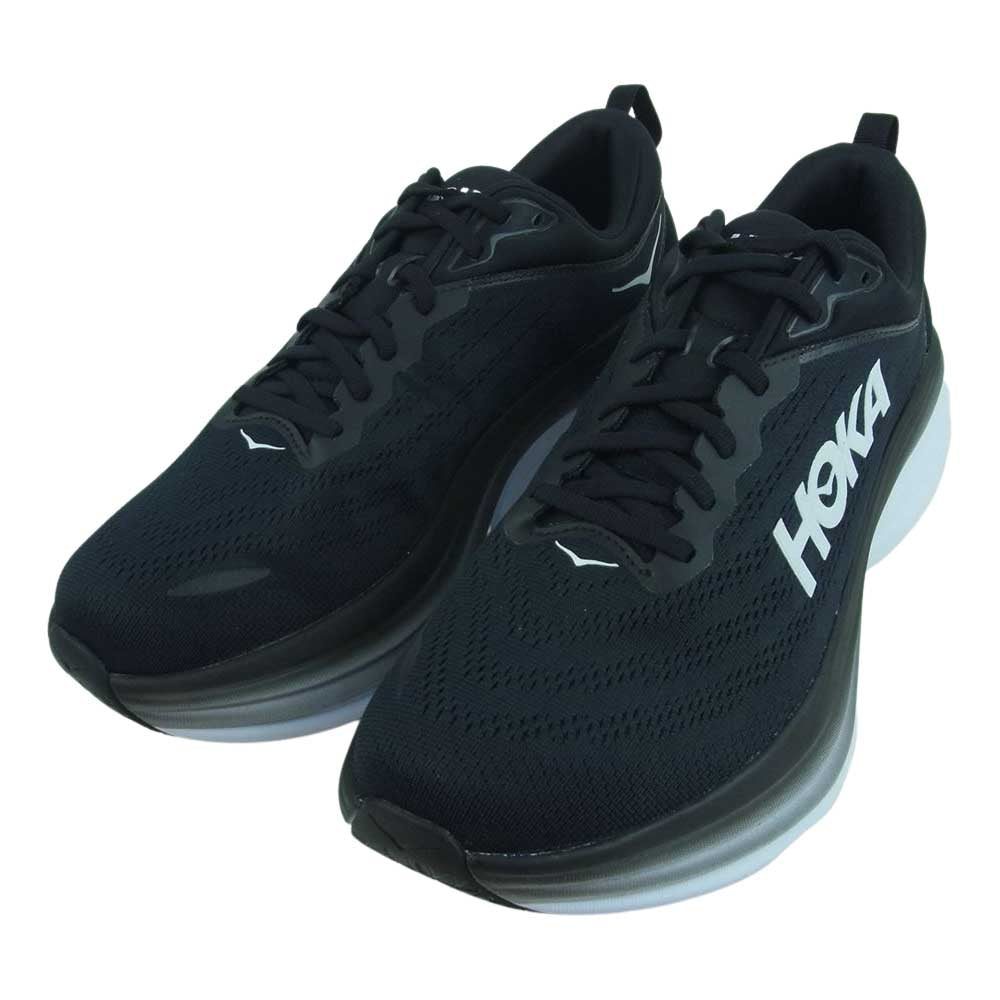 HOKA ONE ONE ホカ オネオネ 1127953 BWHT BONDI 8 WIDE ボンダイ ワイド シューズ スニーカー ブラック系 28cm【極上美品】【中古】