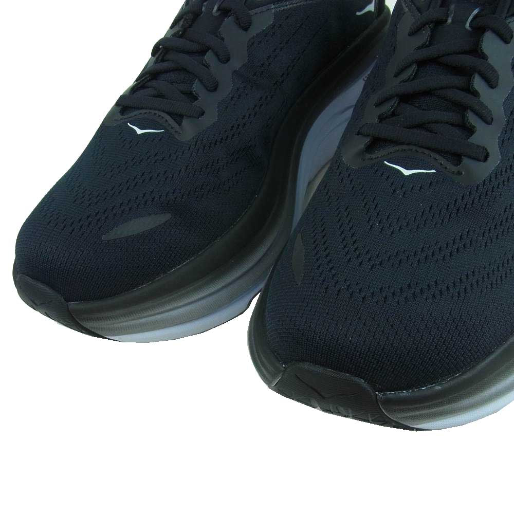 HOKA ONE ONE ホカ オネオネ 1127953 BWHT BONDI 8 WIDE ボンダイ ワイド シューズ スニーカー ブラック系 28cm【極上美品】【中古】