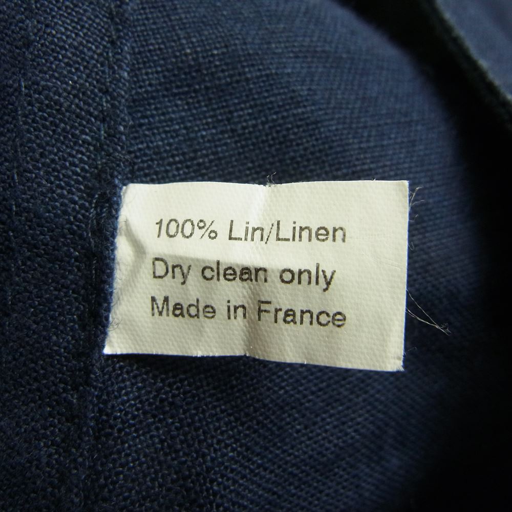 ANATOMICA アナトミカ フランス製 BJ Pants フレンチワーク リネン シンチバック BJ パンツ ネイビー系 42【中古】