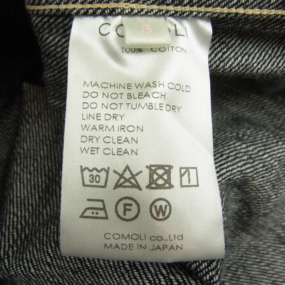 COMOLI コモリ 22AW W03-01002 デニム ワーク ジャケット インディゴブルー系 3【新古品】【未使用】【中古】