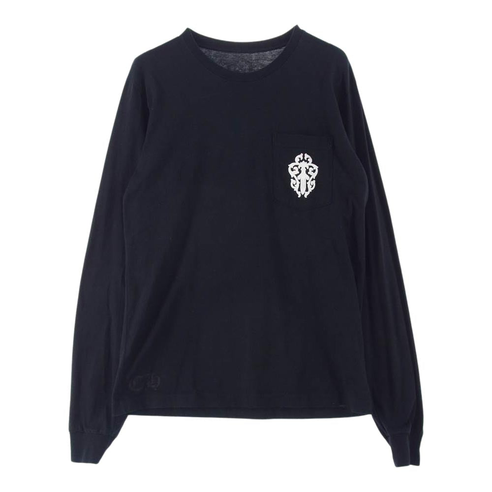 CHROME HEARTS クロムハーツ（原本無） クロムハーツジャパン 国内正規品 VINEDAGGER Back Print Pocket L/S Tee ダガープリント ポケット付き バックプリント 長袖 Tシャツ ブラック系 M【中古】