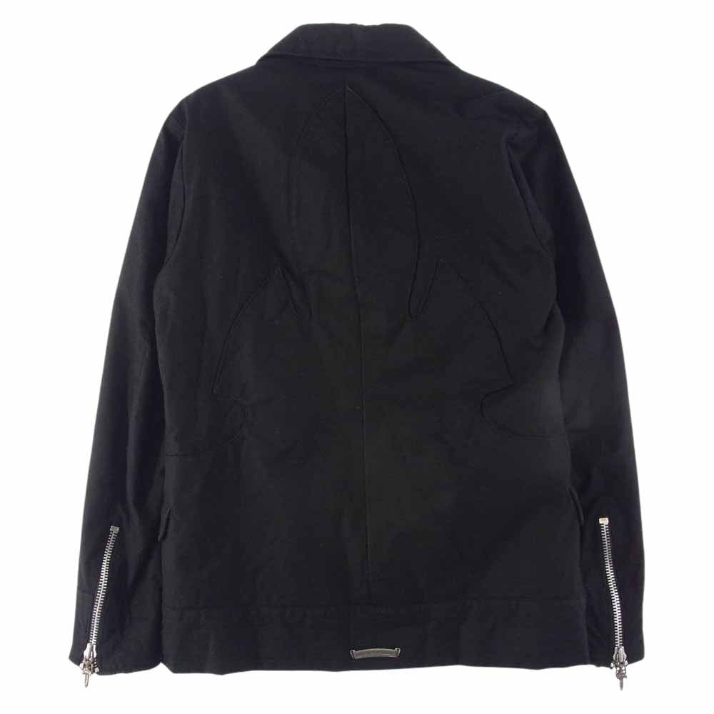 CHROME HEARTS クロムハーツ（原本有） 国内正規品 PCOAT FBRC VJ1 WXD CTTN JVP クロスボールボタン オイルド コート ブラック系 M【中古】