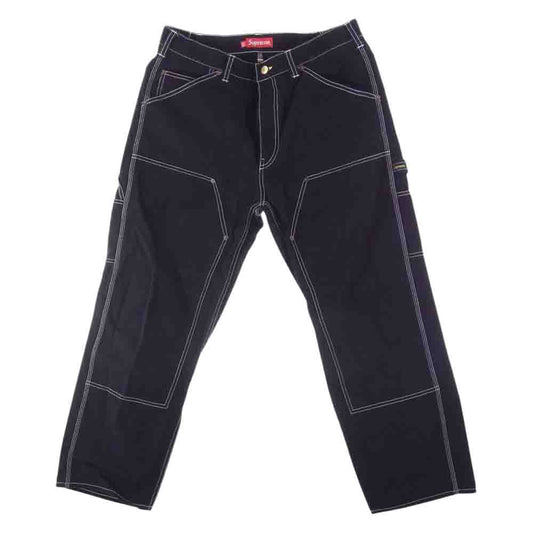 Supreme シュプリーム 22SS Double Knee Canvas Painter Pant ダブルニー キャンバス ペインター カーゴパンツ ワークパンツ ブラック系 34【中古】