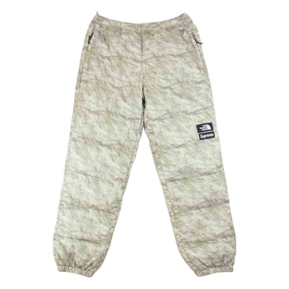 Supreme シュプリーム 19AW NF0A3SDE × The North Face Paper Print Nuptse Pant ノース フェイス ペーパープリント ヌプシ ボトムス グレー系 M【美品】【中古】