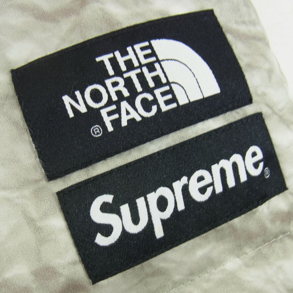 Supreme シュプリーム 19AW NF0A3SDE × The North Face Paper Print Nuptse Pant ノース フェイス ペーパープリント ヌプシ ボトムス グレー系 M【美品】【中古】