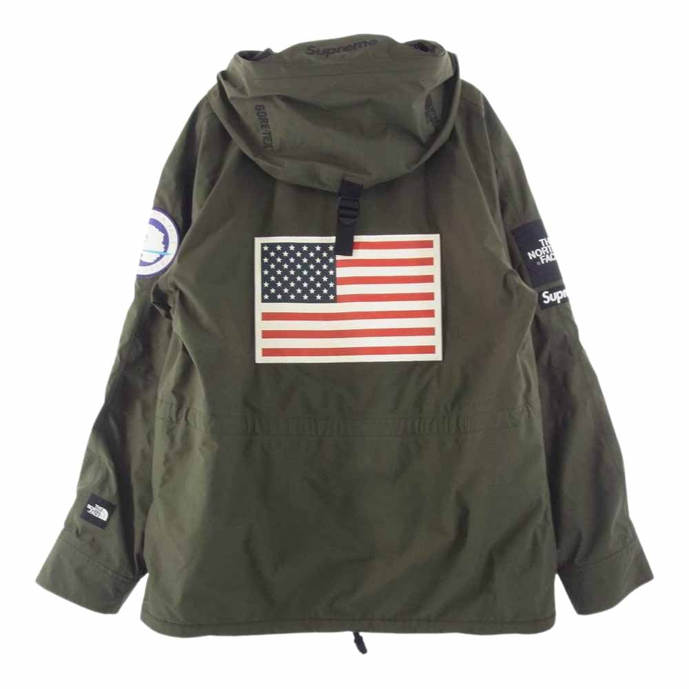 Supreme シュプリーム 17SS NF0A37KB × THE NORTH FACE Trans Antarctica Expedition Gore-Tex Pullover トランス アンタークティカ エクスピディション ゴアテックス プルオーバー  カーキ系 M【中古】