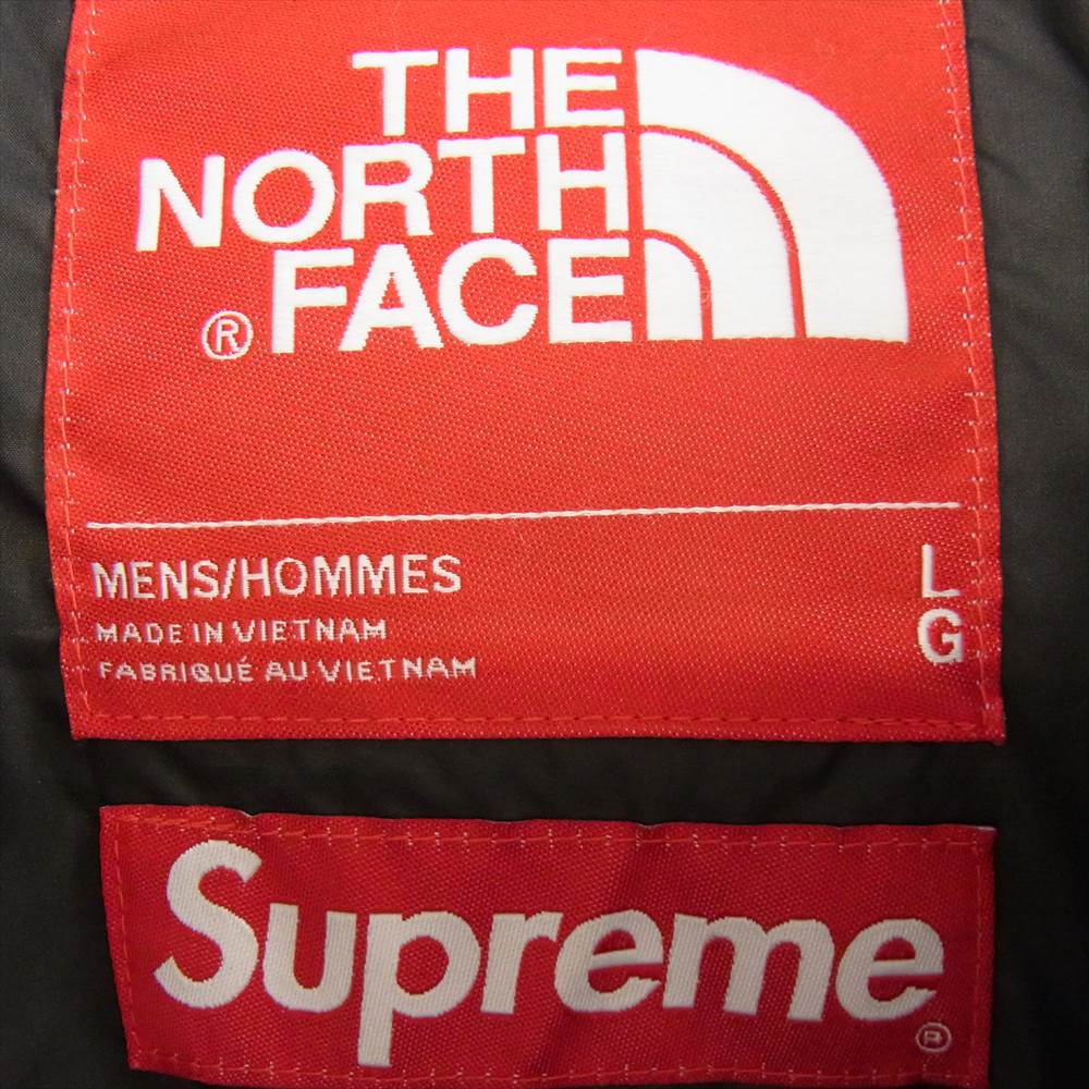 Supreme シュプリーム 19AW NF0A3SDD × THE NORTH FACE Paper Print Nuptse Jacket ノースフェイス ペーパー プリント ヌプシ ジャケット ND91806I ブラック系 グレー系 L【中古】