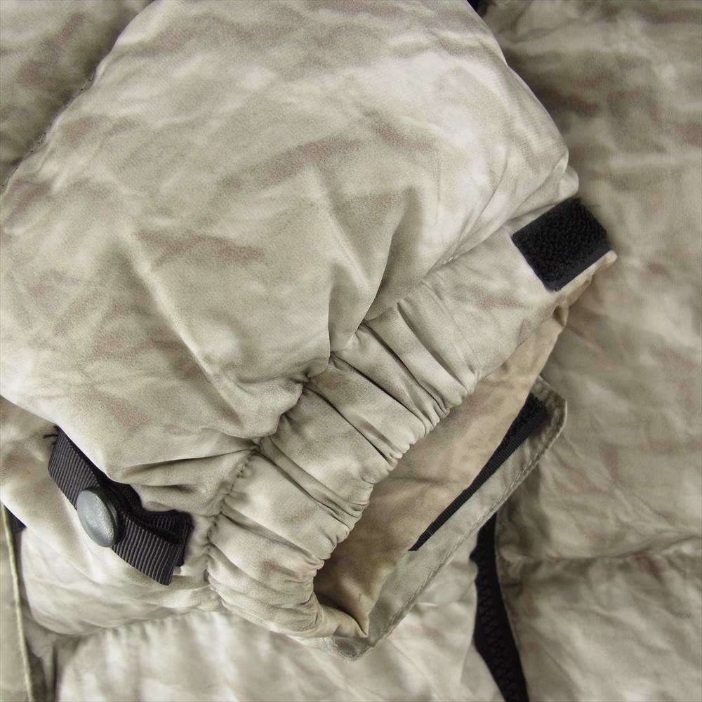 Supreme シュプリーム 19AW NF0A3SDD × THE NORTH FACE Paper Print Nuptse Jacket ノースフェイス ペーパー プリント ヌプシ ジャケット ND91806I ブラック系 グレー系 L【中古】