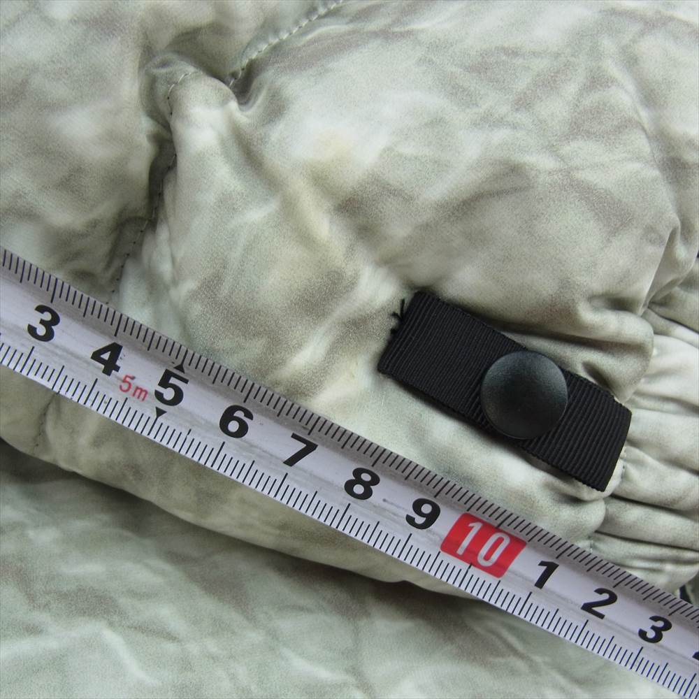 Supreme シュプリーム 19AW NF0A3SDD × THE NORTH FACE Paper Print Nuptse Jacket ノースフェイス ペーパー プリント ヌプシ ジャケット ND91806I ブラック系 グレー系 L【中古】