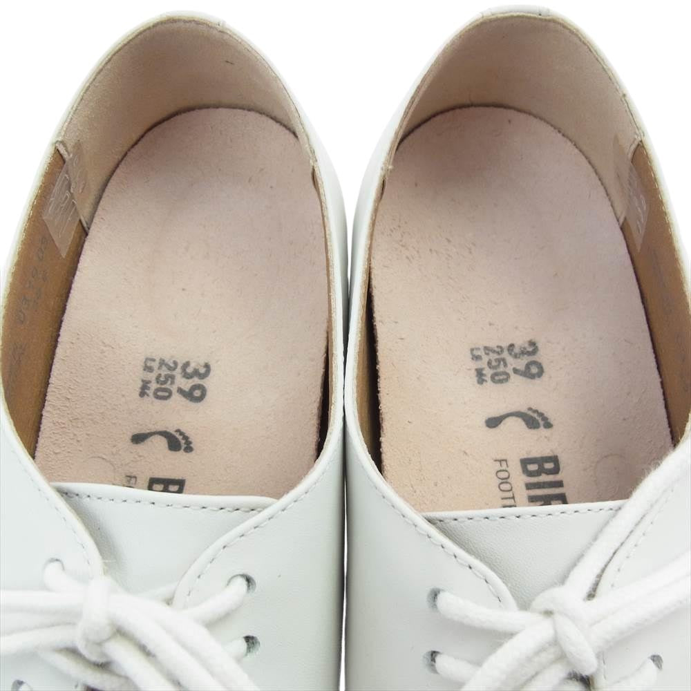 BIRKENSTOCK ビルケンシュトック 1014744 SAUNDERS ソーンダース ナチュラル レザー シューズ ホワイト系 39E【中古】
