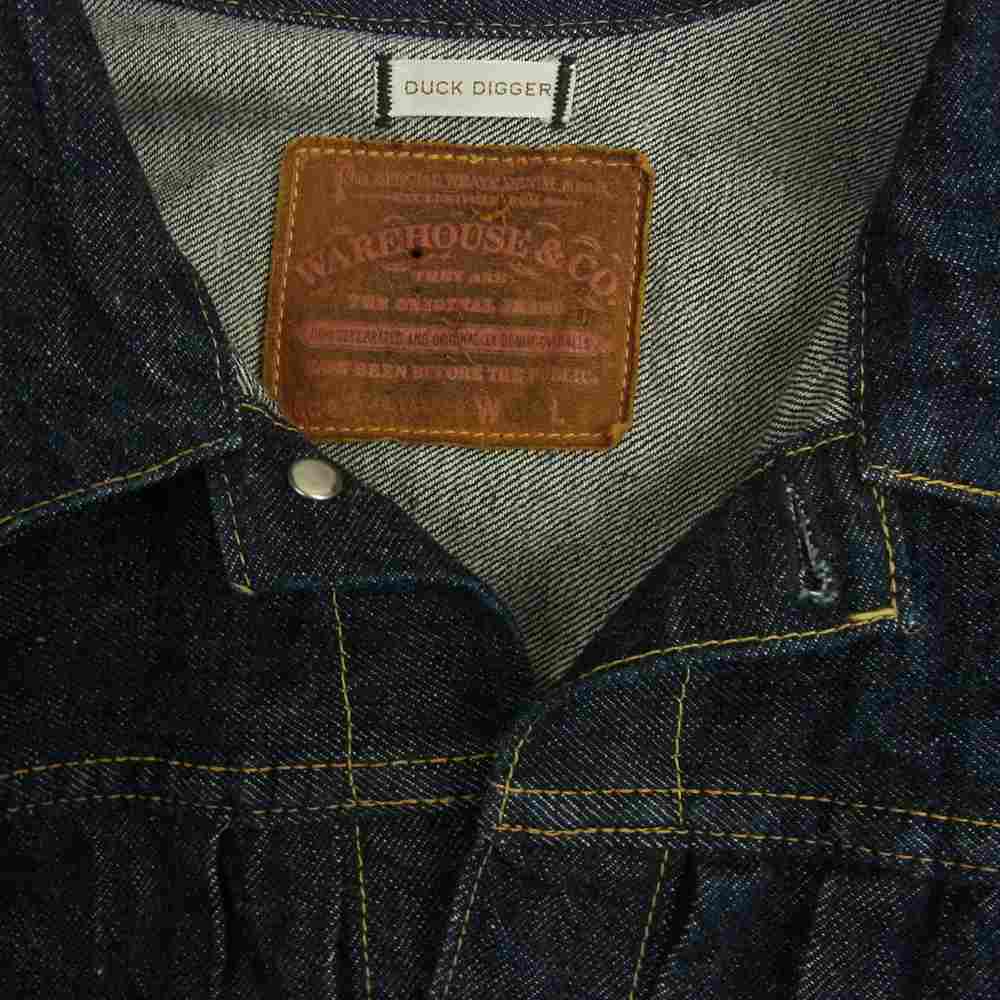 WAREHOUSE ウエアハウス DD-2001 DUCK DIGGER T-BACK STYLE ダックディガー 1st type Tバックスタイル デニム ジャケット インディゴブルー系 38【中古】