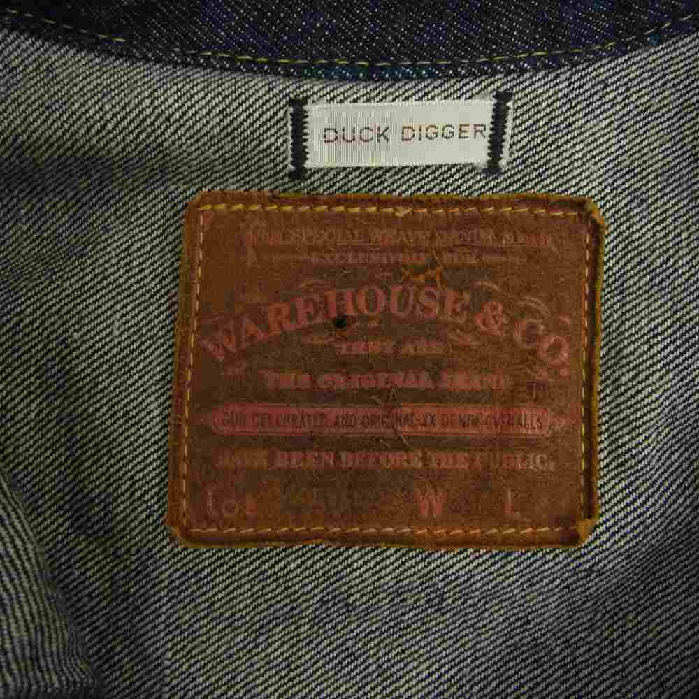 WAREHOUSE ウエアハウス DD-2001 DUCK DIGGER T-BACK STYLE ダックディガー 1st type Tバックスタイル デニム ジャケット インディゴブルー系 38【中古】