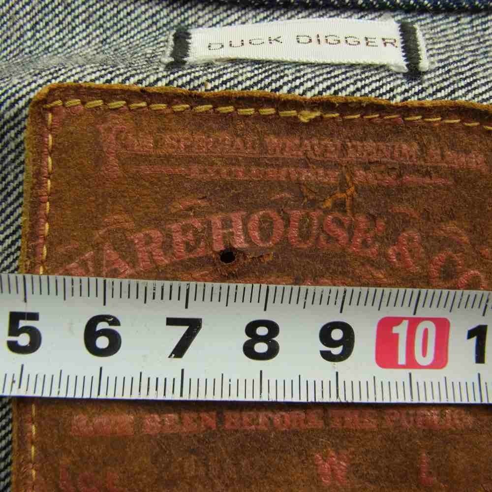 WAREHOUSE ウエアハウス DD-2001 DUCK DIGGER T-BACK STYLE ダックディガー 1st type Tバックスタイル デニム ジャケット インディゴブルー系 38【中古】