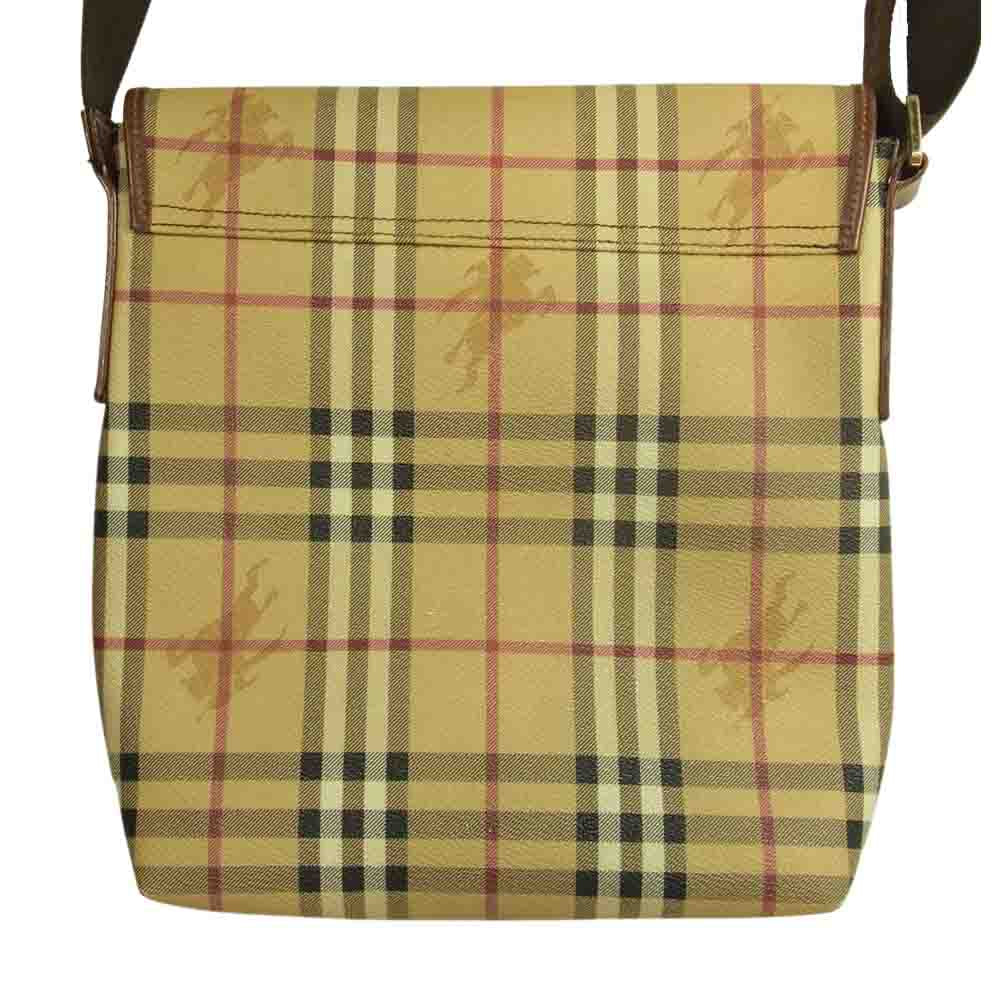 BURBERRY バーバリー T-03-2 ノバチェック レザー ショルダーバッグ ベージュ系【中古】