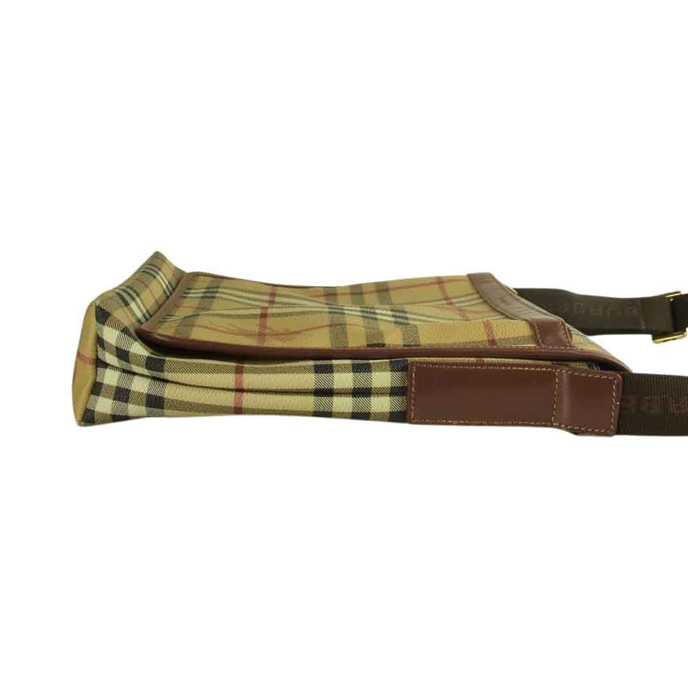BURBERRY バーバリー T-03-2 ノバチェック レザー ショルダーバッグ ベージュ系【中古】