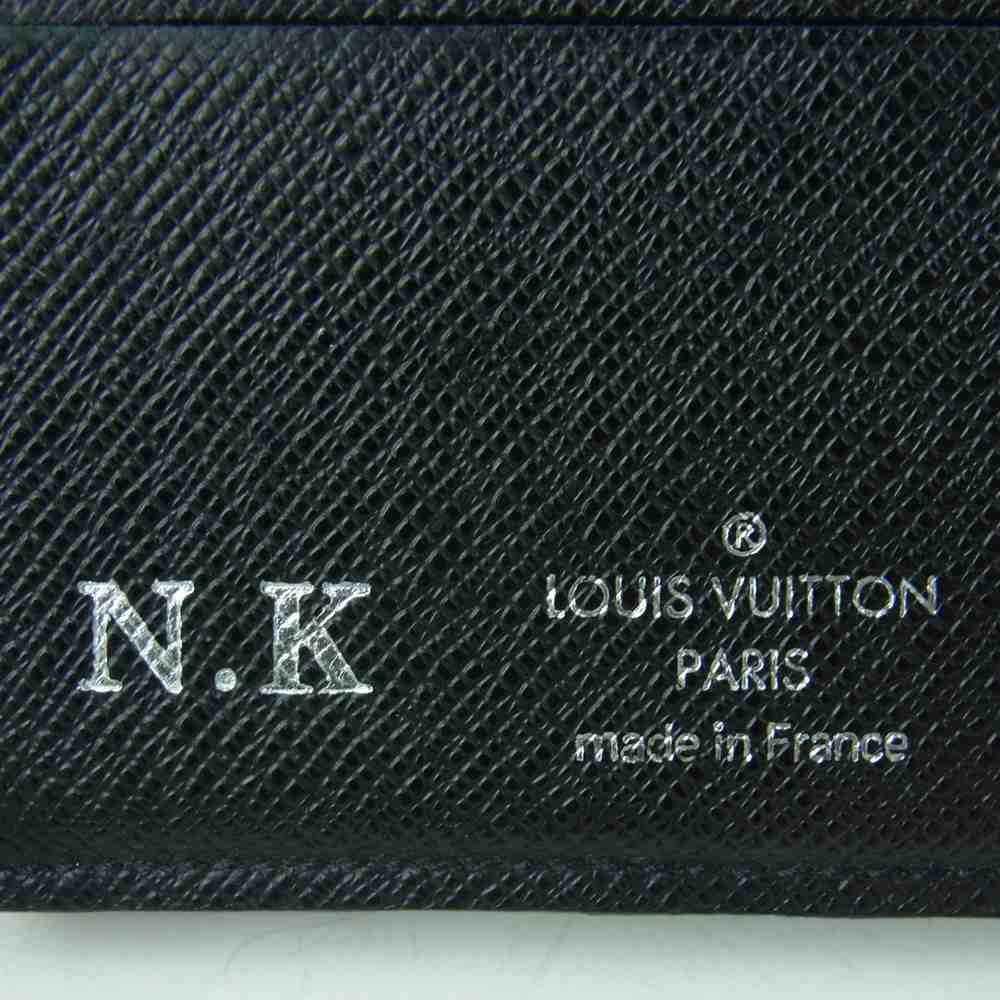 LOUIS VUITTON ルイ・ヴィトン N62663 イニシャル入り ダミエ グラフィット ポルトフォイユ ミュルティプル 財布 ブラック系【中古】