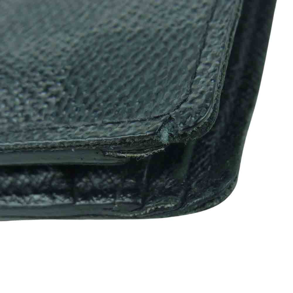 LOUIS VUITTON ルイ・ヴィトン N62663 イニシャル入り ダミエ グラフィット ポルトフォイユ ミュルティプル 財布 ブラック系【中古】