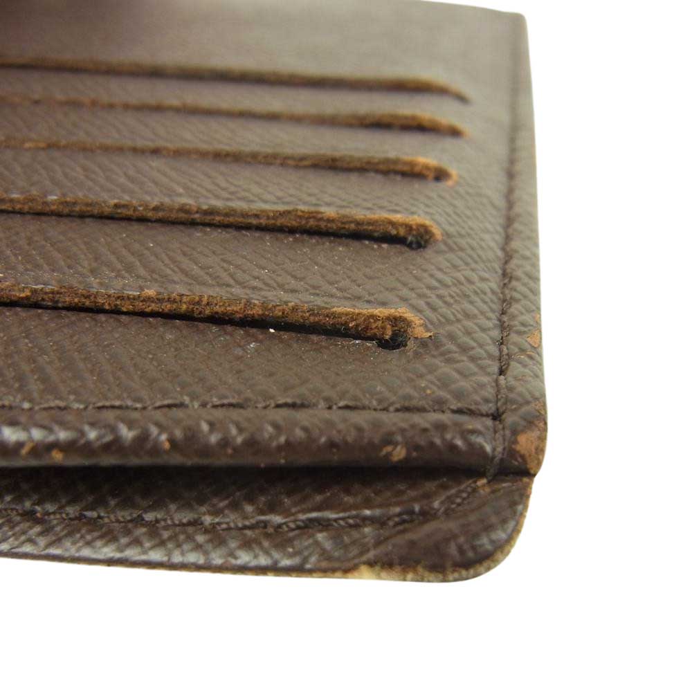 LOUIS VUITTON ルイ・ヴィトン N61674 ダミエ エベヌ ポルトフォイユ ヴィエノワ がま口 二つ折り 財布 ブラウン系【中古】