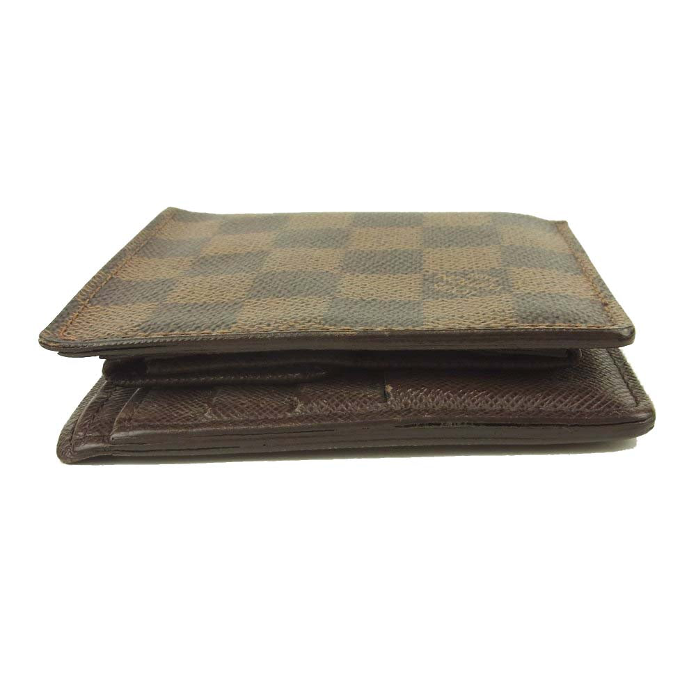 LOUIS VUITTON ルイ・ヴィトン N61675 ダミエ エベヌ ポルトフォイユ マルコ 二つ折り 財布 ブラウン系【中古】