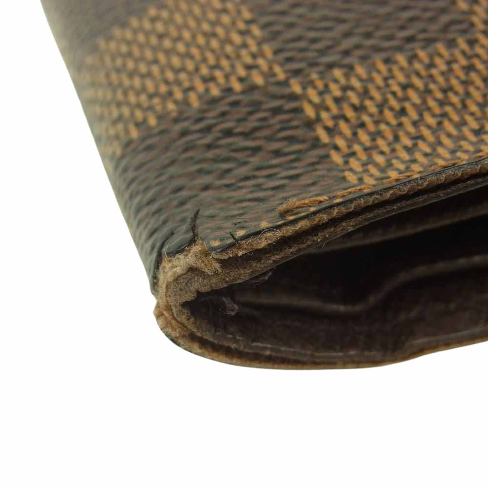 LOUIS VUITTON ルイ・ヴィトン N61675 ダミエ エベヌ ポルトフォイユ マルコ 二つ折り 財布 ブラウン系【中古】