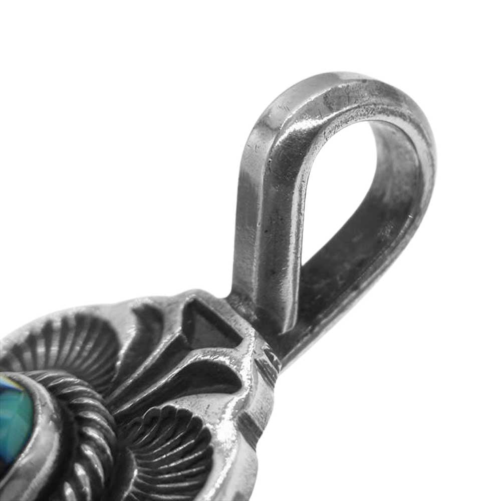 GARY REEVES ゲイリーリーブス Navajo ナバホ族 ターコイズ ペンダントトップ シルバー系【中古】