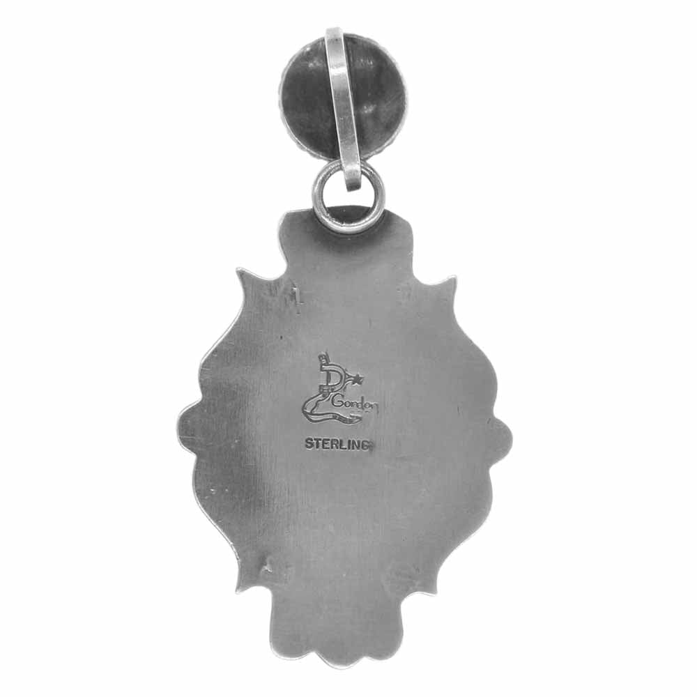 デルバート ゴードン Navajo ナバホ族 ターコイズ ペンダントトップ シルバー系【中古】