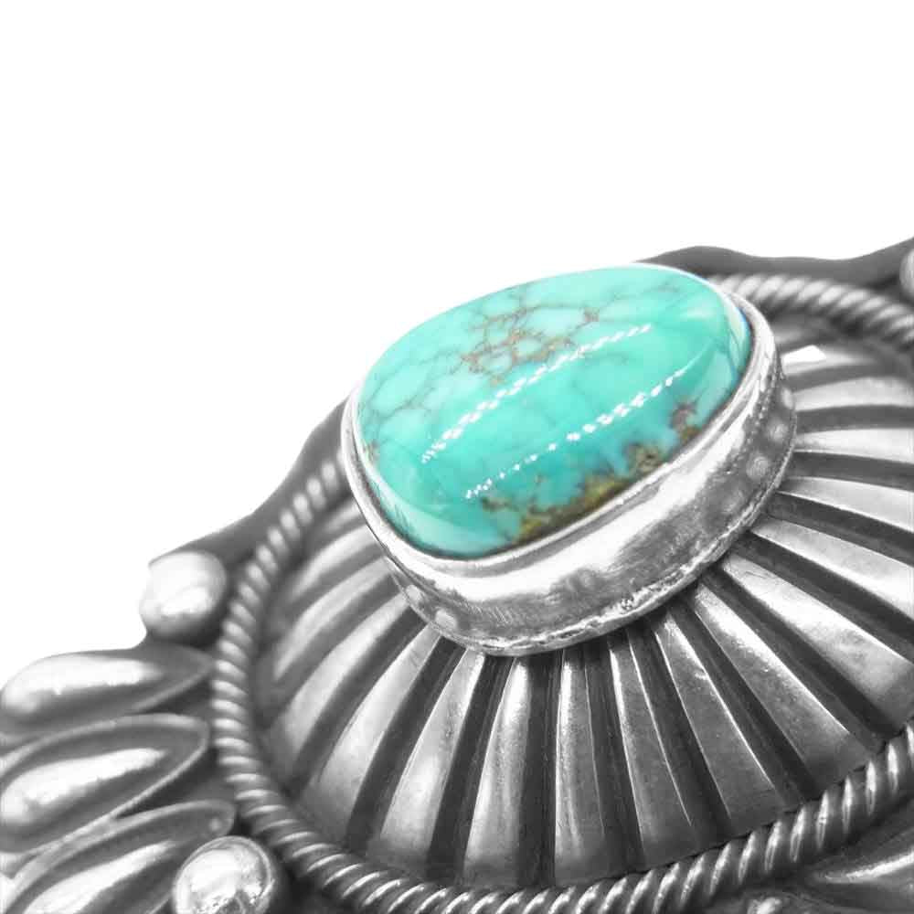 デルバート ゴードン Navajo ナバホ族 ターコイズ ペンダントトップ シルバー系【中古】