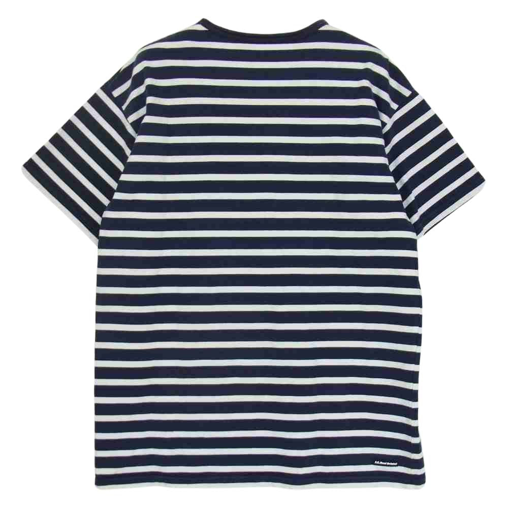 F.C.R.B. エフシーアールビー FCRB-167036 ボーダー ロゴ プリント 半袖 Tシャツ ネイビー系 M【中古】