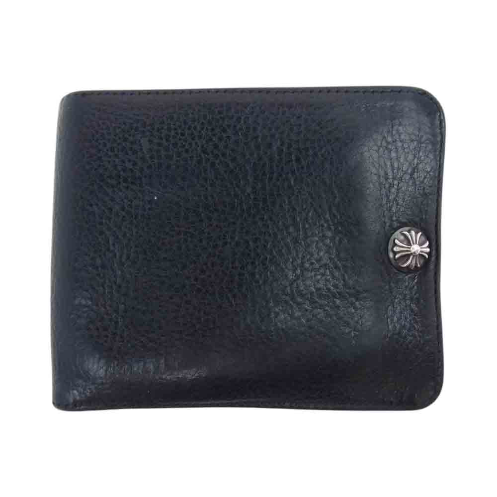 CHROME HEARTS クロムハーツ（原本有） 1SNAP 1スナップ CH クロスボールボタン ウォレット ブラック系【中古】