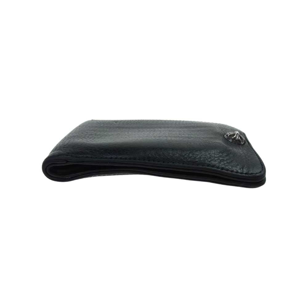 CHROME HEARTS クロムハーツ（原本有） 1SNAP 1スナップ CH クロスボールボタン ウォレット ブラック系【中古】
