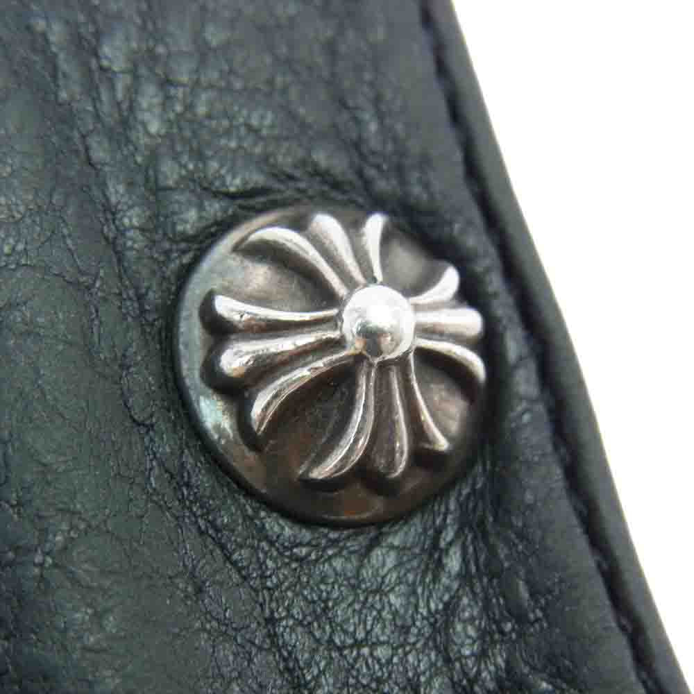 CHROME HEARTS クロムハーツ（原本有） 1SNAP 1スナップ CH クロスボールボタン ウォレット ブラック系【中古】