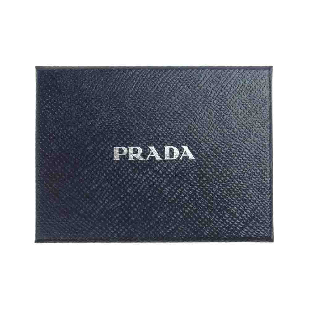 PRADA プラダ 1MC208 SAFFIANO ST.FLO フラワー総柄 レザー カードケース ブラック系 マルチカラー系【中古】