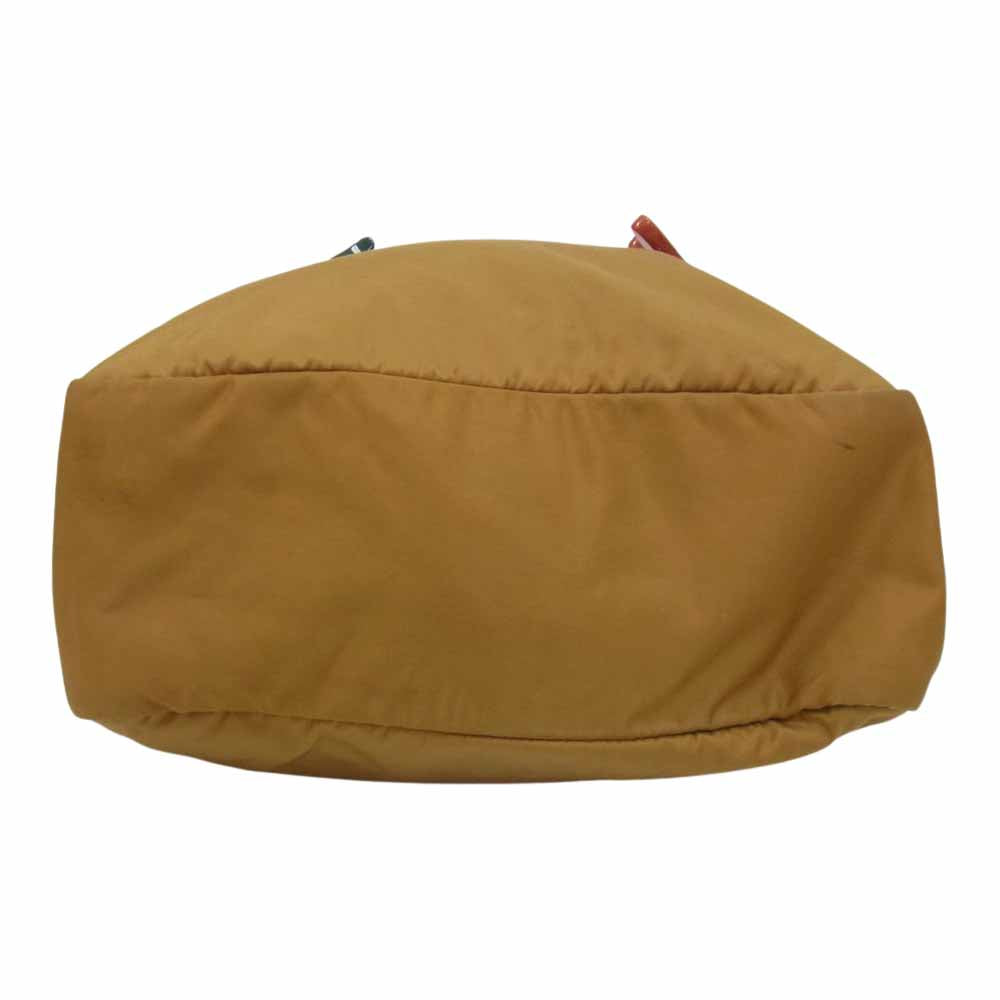 PRADA プラダ ナイロン ブローチ付き ハンドバッグ ブラウン系【中古】
