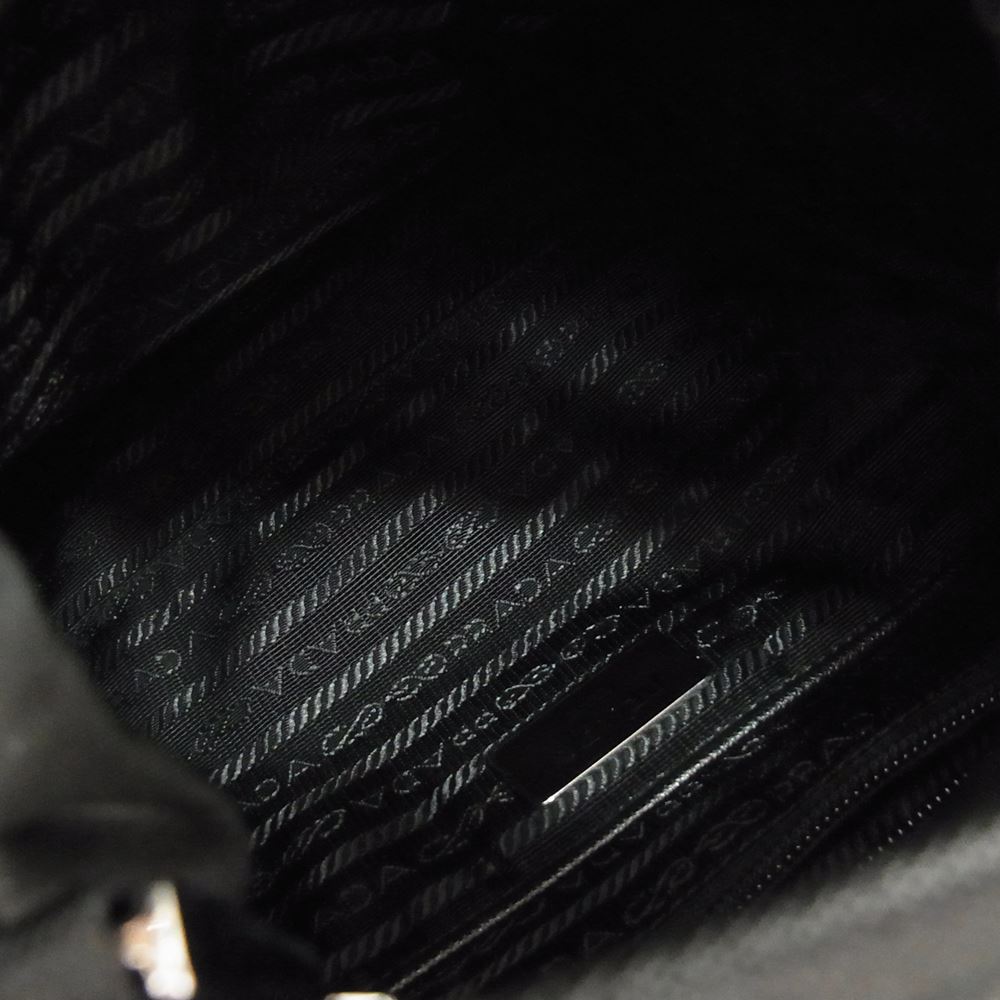 PRADA プラダ 1BZ039 ナイロン 切替 キルティング バックパック グレー系【中古】