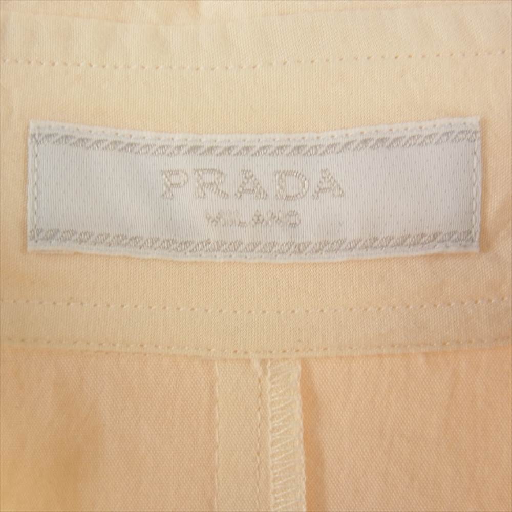 PRADA プラダ 22SS SC567_10HO_F0304_S_221 国内正規品 アイボリー プリント コットン ショート ジャンプスーツ オフホワイト系 M【中古】